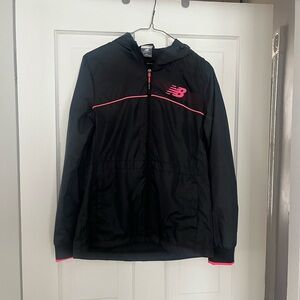 New Balance Black and Pink Hooded Jacket